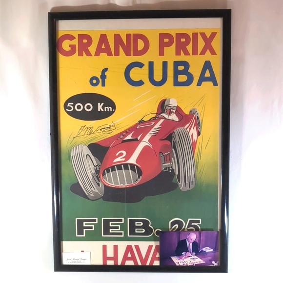 1958 Grand Prix of Cuba Event LE Poster Autographed Signed by Juan Manuel Fangio - Picture 13 of 15